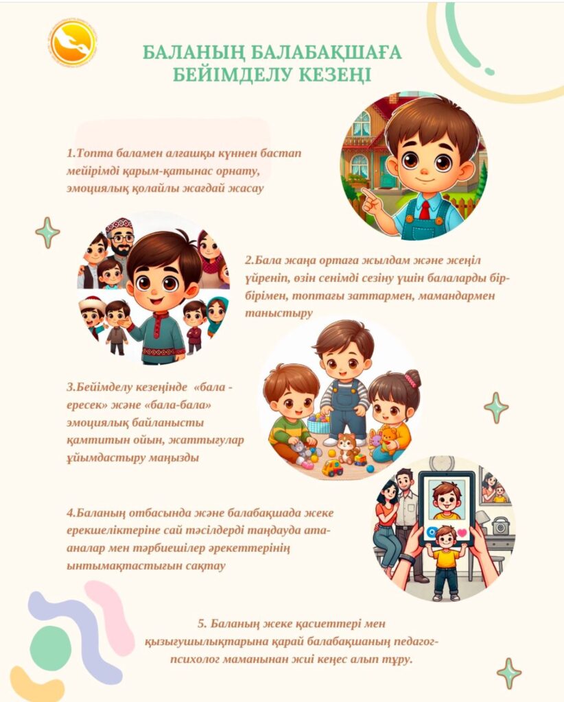 Баланың балабақшаға бейімделу кезеңі